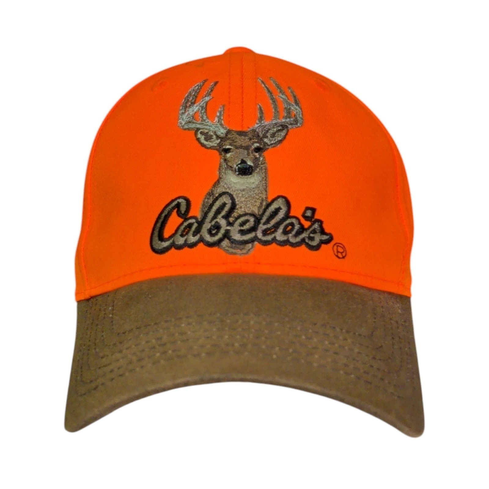 Cabela's Embroidered Deer Hat Cap Hat Hunters Orange Hunting Outdoor Osfm